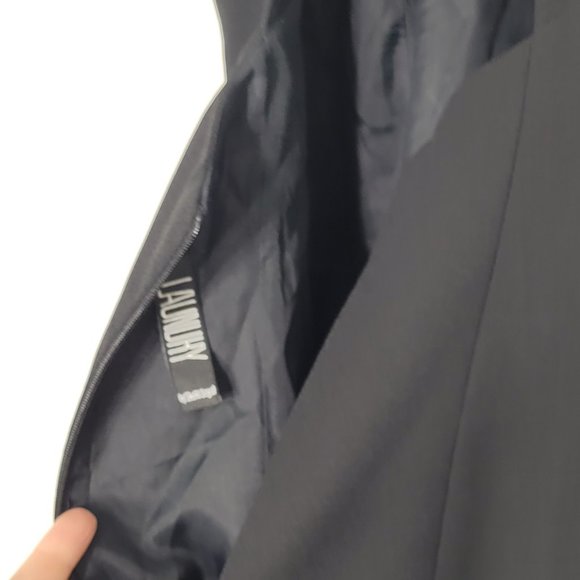 Laundry By Shelli Segal Black Sleeveless Cocktail Open Back Zipper Sheath Dress - Picture 6 of 11